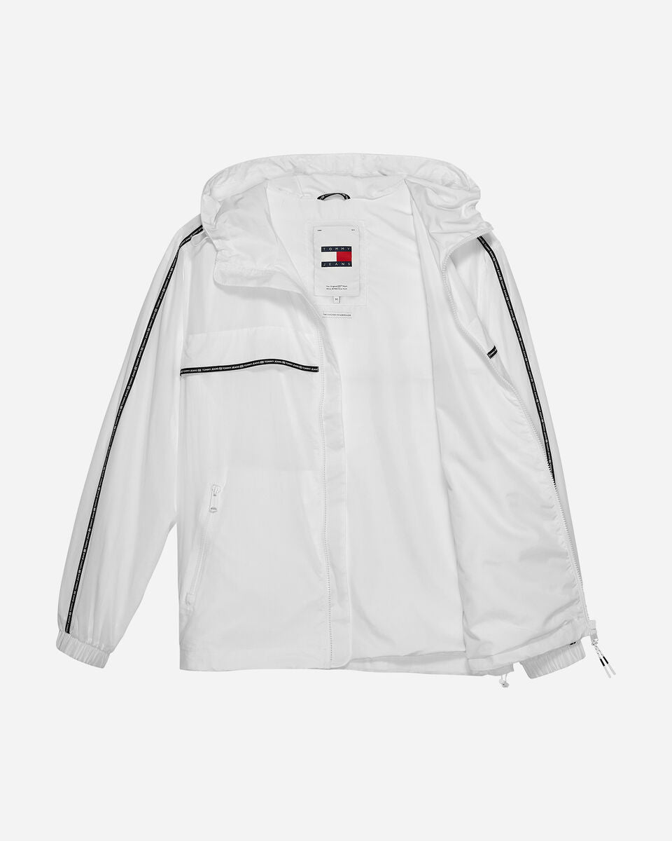 TOMMY JEANS CHICAGO TAPE WINDBREAKER EXT CON CAPPUCCIO